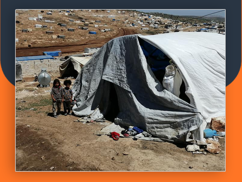 أوضاع سيئة يعيشها الفلسطينيون بمخيم الجزيرة في ريف إدلب