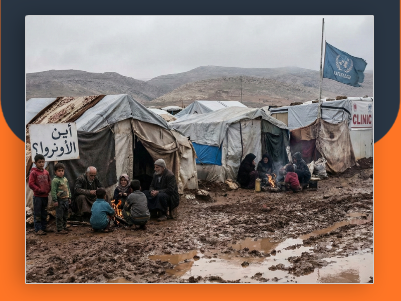 أين الأونروا من معاناة مئات العائلات الفلسطينية في الشمال السوري؟!