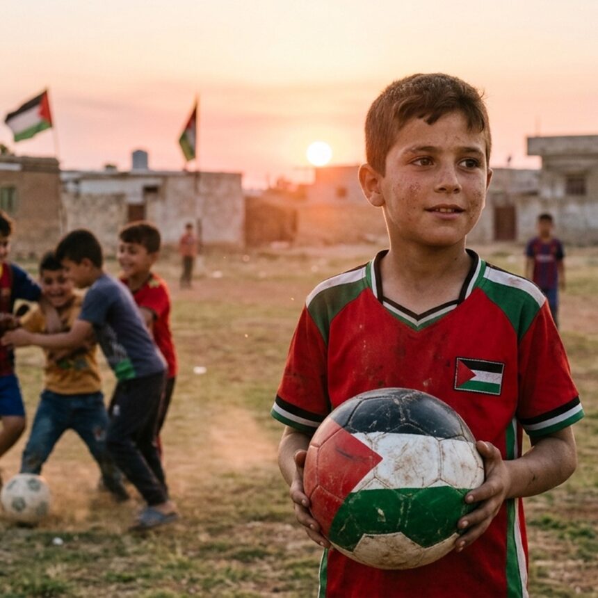 على هامش المونديال، حين تصبح الكرة رسالة… حلم فلسطيني يولد في سوريا الحرة